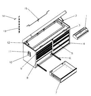 Chest Diagram and Parts List for 706655126  Craftsman Tool Stand & Cart