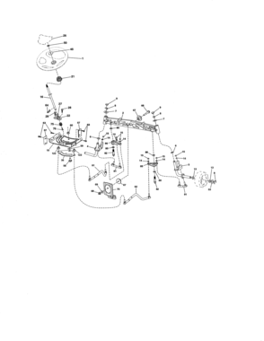 Steering Diagram and Parts List for 917203901  Craftsman Lawn Tractor