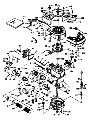 Basic Engine Diagram and Parts List for 143354252  Craftsman Engine