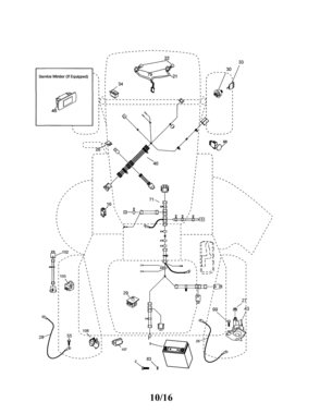 Electrical Diagram and Parts List for 917991471  Craftsman Lawn Tractor