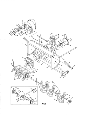 Auger & Housing/gear Box Diagram and Parts List for 247888780  Craftsman Snow Blower