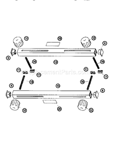 Clamping Bars Diagram and Parts List for 17125450  Craftsman Router