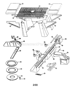 Router Table Diagram and Parts List for 171254831  Craftsman Router