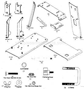 Part Location Diagram of GW-10802 MTD Tines