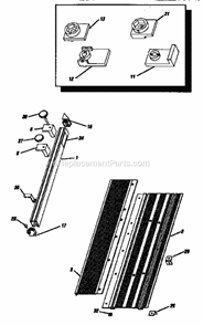 Table Top Diagram and Parts List for 17132066  Craftsman Miter Saw
