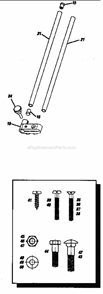 Length Stop Tube Assembly Diagram and Parts List for 17132066  Craftsman Miter Saw