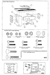 Router Table Assy Diagram and Parts List for 17161181  Craftsman Router