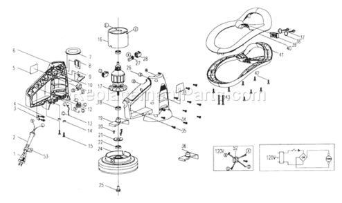 Page A Diagram and Parts List for 17210721  Craftsman Sander Polisher