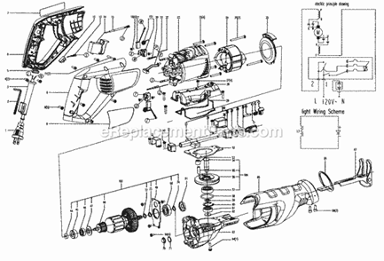 Saw Diagram and Parts List for 17217183  Craftsman Circular Saw