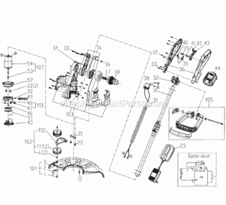 Page A Diagram and Parts List for 172743240  Craftsman Trimmer