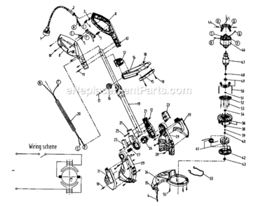 Page A Diagram and Parts List for 17274545  Craftsman Trimmer