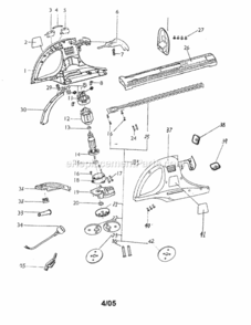 Page A Diagram and Parts List for 17279957  Craftsman Hedge Trimmer