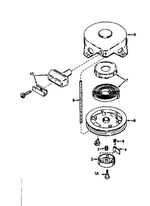 Rewind Starter No. 590449 Diagram and Parts List for 143176032  Craftsman Engine