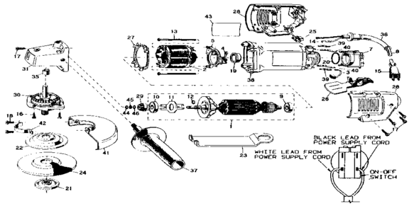 Unit Parts Diagram and Parts List for 900277190  Craftsman Grinder