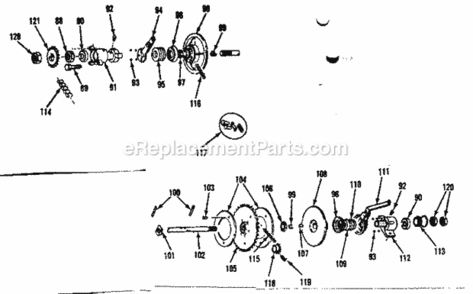 Page F Diagram and Parts List for 17481562  Craftsman Lawn Mower