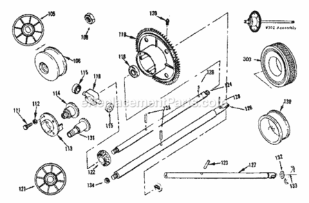 Page G Diagram and Parts List for 17481563  Craftsman Lawn Mower