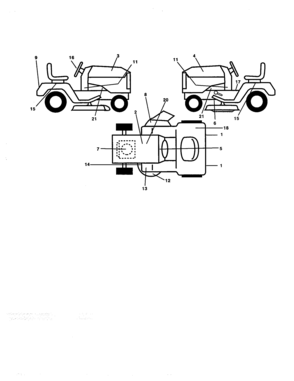 Decals Diagram and Parts List for 917259791  Craftsman Lawn Tractor
