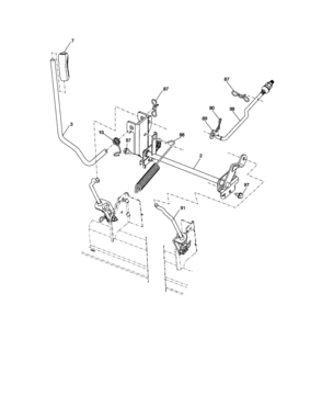 Lift Assembly Diagram and Parts List for 917287260  Craftsman Lawn Tractor
