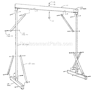 Part Location Diagram of 321 Craftsman 92" Top Beam
