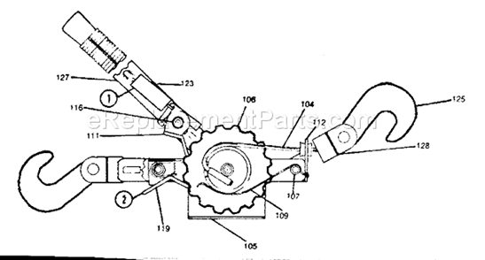 Part Location Diagram of 109 Craftsman Brake Cable Spring