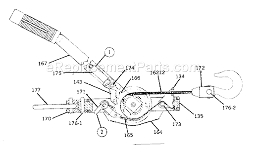 Part Location Diagram of 176-5 Craftsman Clevis and Cotter Pin 1-1/8"