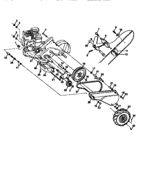Mainframe, Left Side Diagram and Parts List for 917295652  Craftsman Tiller