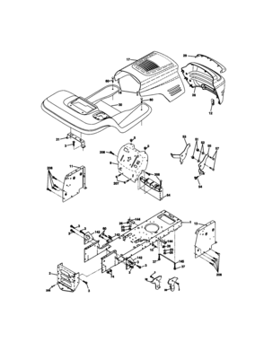 Chassis And Enclosures Diagram and Parts List for 917270740  Craftsman Lawn Tractor