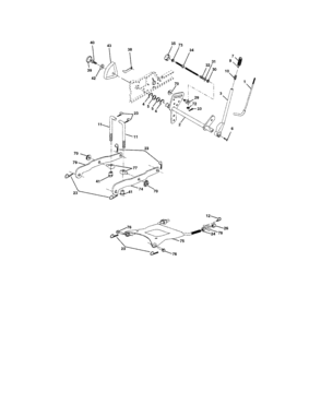 Lift Diagram and Parts List for 917276012  Craftsman Lawn Tractor