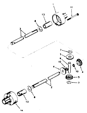 Replacement Parts Diagram and Parts List for 143100-055  Craftsman Lawn Tractor
