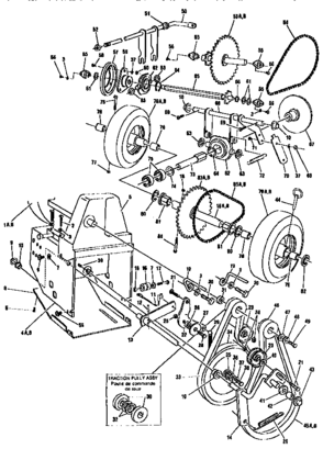 Motor Mount Assembly Diagram and Parts List for 88426  Craftsman Snow Blower