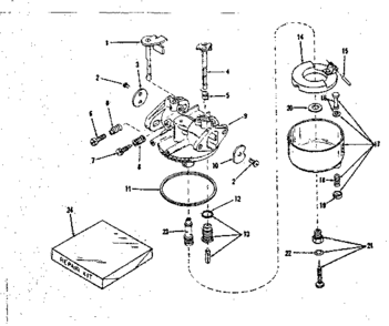 Carburetor No. 29168 (lmg-132) Diagram and Parts List for 14375250  Craftsman Lawn Mower