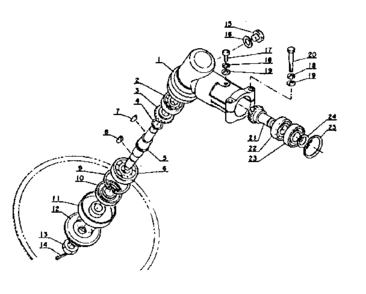 Gear Case Diagram and Parts List for 271SRM-202FA  Craftsman Trimmer