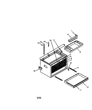Part Location Diagram of T18593 Craftsman Tool chest lock bar