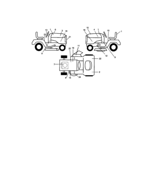 Decals Diagram and Parts List for 917272264  Craftsman Lawn Tractor