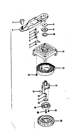 Self Starter No. 28767 Diagram and Parts List for 14343300  Craftsman Engine