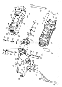 Main Unit Diagram and Parts List for 183172521  Craftsman Router