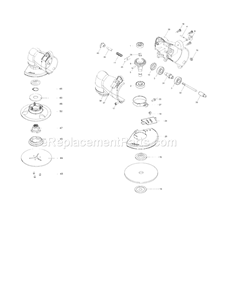 Angle Grinder Assembly Diagram and Parts List for 183172540  Craftsman Router
