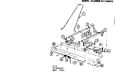 Replacement parts Diagram and Parts List for 917263030  Craftsman Cultivator