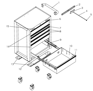 Tool Chest Diagram and Parts List for 706825280  Craftsman Tool Stand & Cart