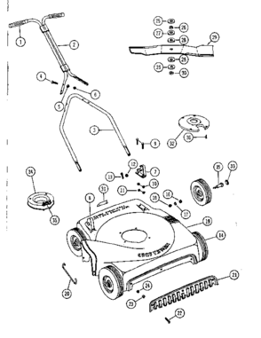 Replacement Parts Diagram and Parts List for 13181185  Craftsman Lawn Mower