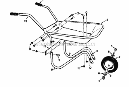 Part Location Diagram of 955126S Craftsman Tray