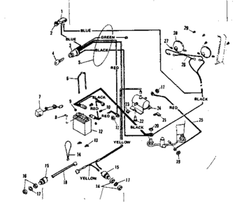 Wiring Diagram Diagram and Parts List for 536250921  Craftsman Lawn Tractor