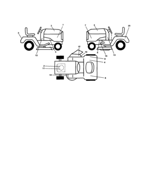 Decal Diagram and Parts List for 917257431  Craftsman Lawn Tractor
