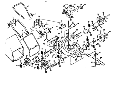 Mower Deck Diagram and Parts List for 131973952  Craftsman Lawn Mower