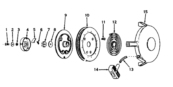 Rewind Starter No. 590405 Diagram and Parts List for 143569082  Craftsman Engine