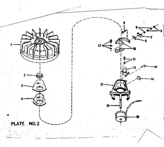 Magneto (wico Fw-2682) Diagram and Parts List for 143105061  Craftsman Engine