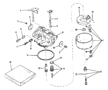 Part Location Diagram of 630596 Craftsman Fuel bowl