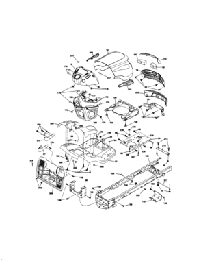Chassis Diagram and Parts List for 917280350  Craftsman Lawn Tractor