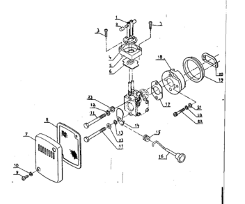 Air Filter And Insulator Diagram and Parts List for 271281610  Craftsman Trimmer