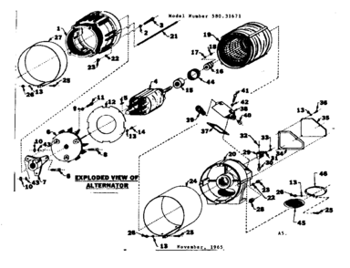 Part Location Diagram of 24647-A Craftsman Rear bearing carrier